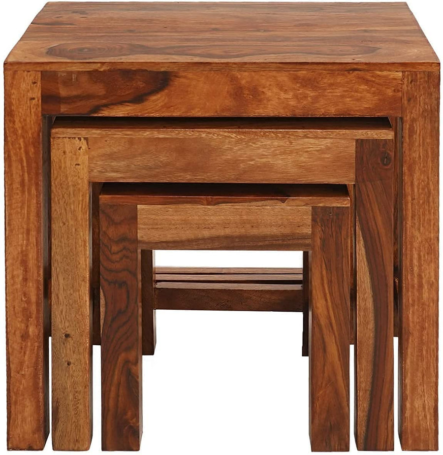 solid wooden nesting table