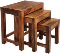 solid wooden nesting table