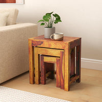 solid wooden nesting table